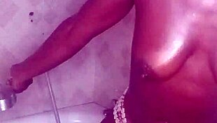 crazybitch takes a shower before fucking the biggest nigerian dick from a ghanaian guy