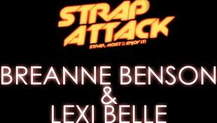 Two blonde milfs strap-on fucking