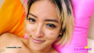 Gorgeous asian model reveals her attractive body