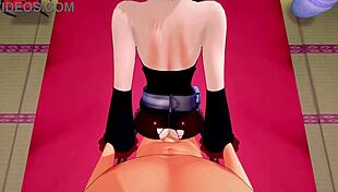 in this pov hentai, ruby from rwby gets bent over for anal and creampie sex