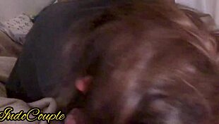 muslim wife rides her husband's dick while asian wife rims in pajamas