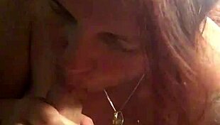 Wife deepthroats cock long down her throat