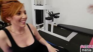 alix lovell getting licked in a hot lesbian workout session 😏💦