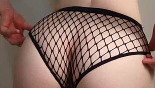 You CAN START EATING that MEATY PUSSY through my FISHNET PANTIES or WAIT for me to TAKE THEM OFF