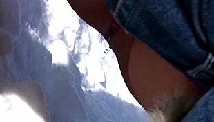 On Ski Vacation, I Strip And Pee In Snow.