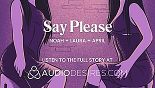 femdom disciplines submissive boyfriend for orgasm if he wants to cum in threesome