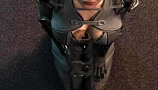 catwoman jerking off a dildo