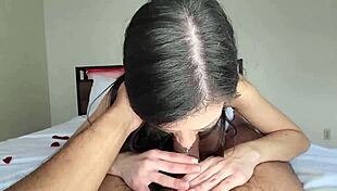 Natalie Brooks, the darkhaired vixen, eats ass and gets her pussy gaped on Valentine's Day.