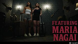 asian girls trapped in vampire hotel, japanese bbw dominated by big tits brunette