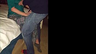 My wife feels horny in friend's bedroom during homemade moment