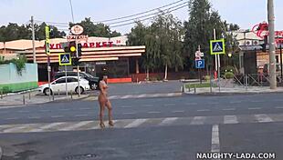 Nude Exhibitionist Flashes On City Streets