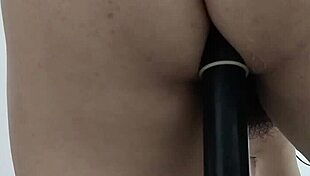 Girl Rams Pole Into Ass!