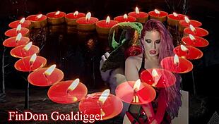 Goddess in costume demands body worship with feet fetish and jerk off instructions