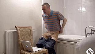 Naughty Redhead Cam Girl Invites Regular Customer For Juicy Spooning