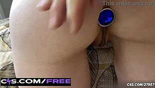 Wow, Bare Thighs And Thick Cock Stretch Her Willing Asshole, She's Begging For More!