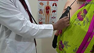 Doctor Using Patient In Clinic