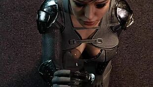 catwoman jerking off a dildo