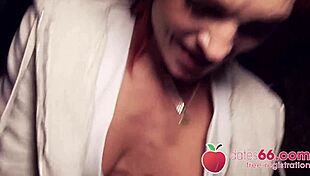 Kessie shy redhead banged behind Berlin billboard?