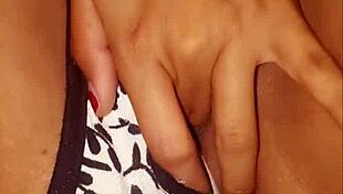 my cute little stepsister masturbates her sexy pussy very nicely