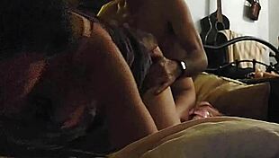 french amateur slut rose in satin thong bra heels does doggy blowjob rimming pov 😈