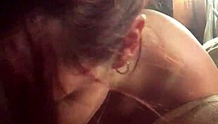 Wife deepthroats cock long down her throat