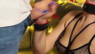 redhead collared slave submits bdsm training mobile 4k