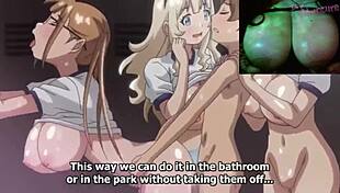 lucky guy scores foursome with three busty goth babes in harem adventure part two.