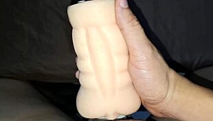 Juguete Relleno de Semen Corriendo Me Adentro de Vaina de Goma