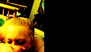 big tits blonde tempts with blowjobs and handjobs