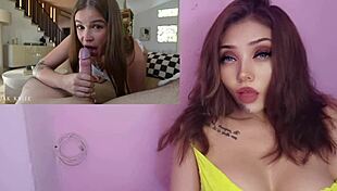 Pequeña Hermanastra Infiel Teniendo Clases De Sexo Con Su Hermanastro