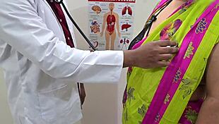 Doctor Using Patient In Clinic