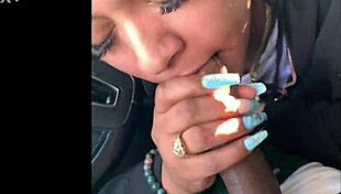 ebony snowboarder, are you giving blowjob on the street