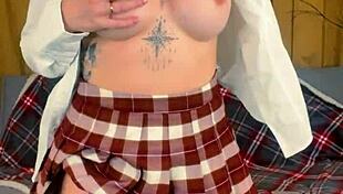 Busty Teacher Plays With Her Strapon Dildo