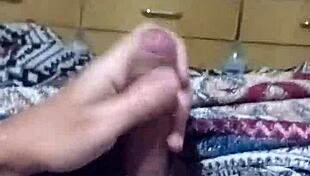 Brazilian brunette masturbates and cums talking dirty in bedroom