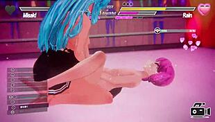 lesbian battle turns into pussy sex