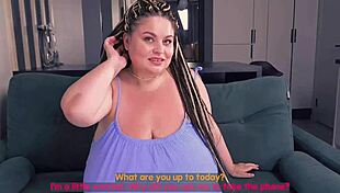 my very busty stepmom explains to me how the female body works and then helps me to relieve tension