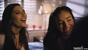 Late Night Party Turns Into Teen Lesbian Fun