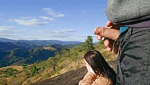 Tour guide flashes tourist