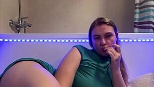 Sexy Teen Student Fingering Herself In Bathroom Shower