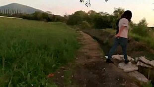 Latina Teen Fucks On Hill In Public Exhibition