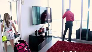 The teen struggles with her wild squirting