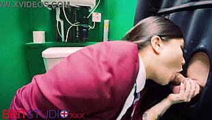 Student Sucks Dick At The Gloryhole