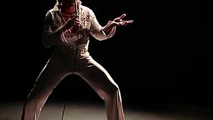 elvis parody threesome rocks with group action