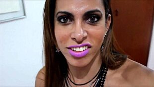 Shemales interacting on webcam together