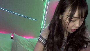 Asian babe with fair skin and curves endures relentless pounding despite orgasms