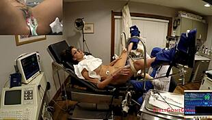 Hey, rebel wyatt gets a close-up entrance physical at tampa university with pussy spreading