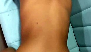 beautiful 18-year-old fucks black cock, gets cum covered