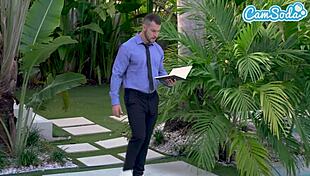 Milf wife caught masturbaing gets her wet pussy pounded hard by the realtor.