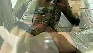 Babe in latex, you know she's playing with her wet slit, right?