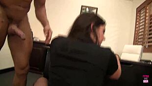 Nasty Officer In Uniform Stockings Fucks Arrested Guy Hard